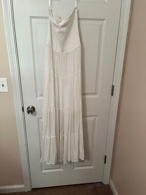 HYFVE White Smocked Textured Top